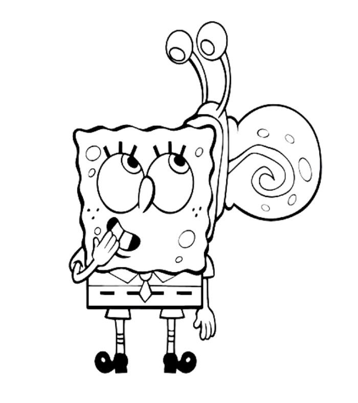 129 Simple Gary Spongebob Coloring Pages with disney character