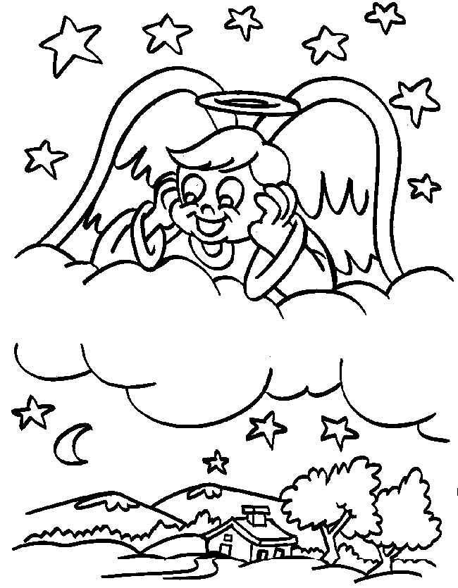 Coloring Page - Christmas angel coloring pages 5