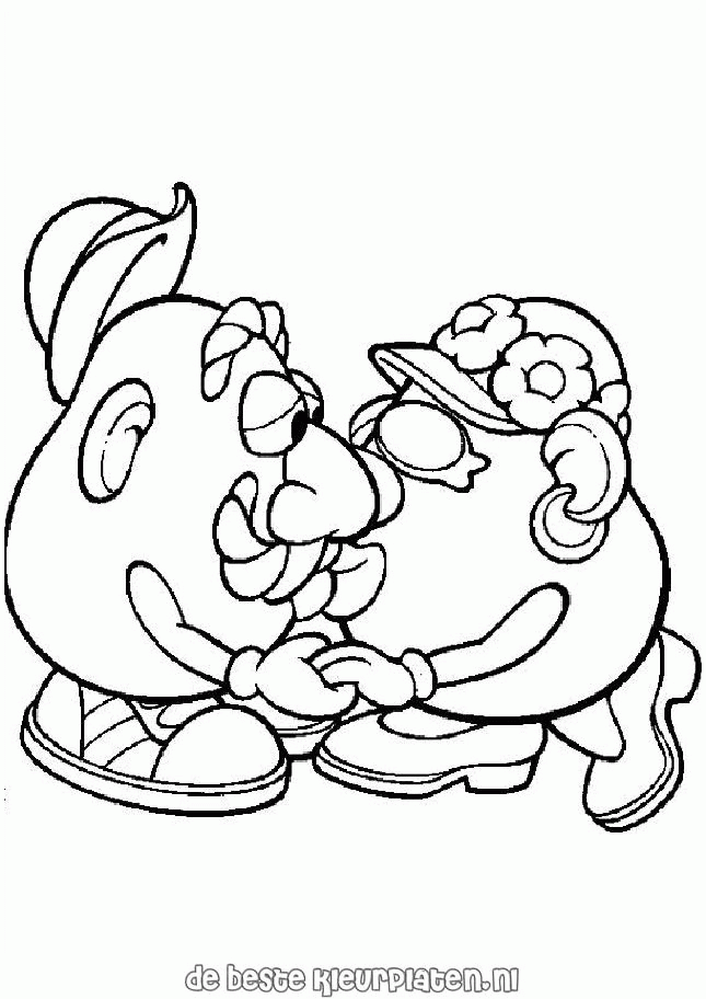 Mrs Potato Head Easy Coloring Page - Coloring Home