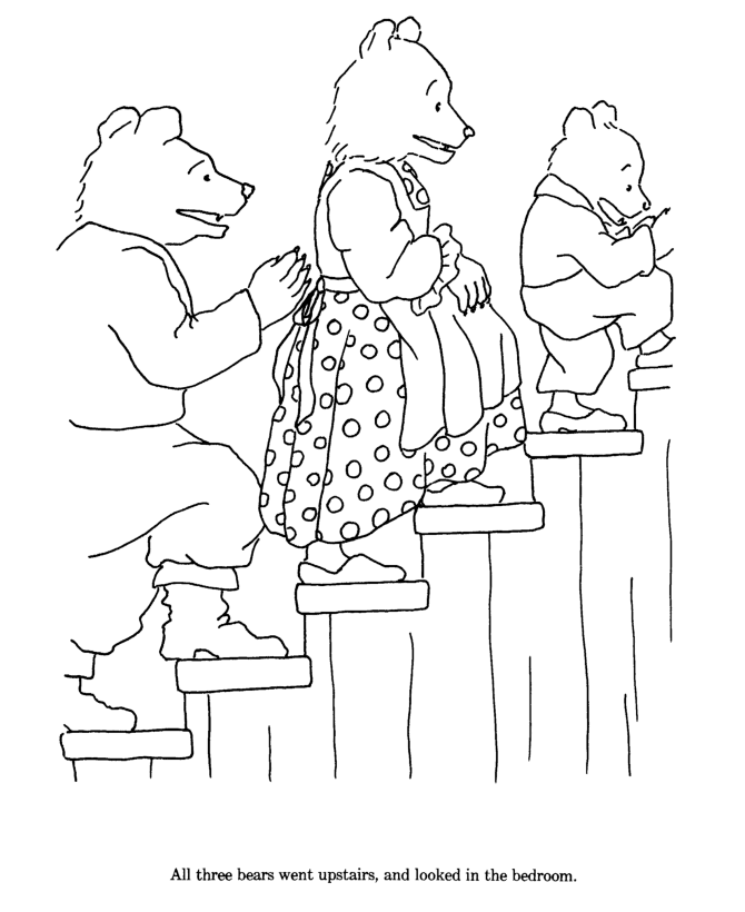 Goldilocks And The Three Bears Coloring Pages Goldielocks Coloring Home