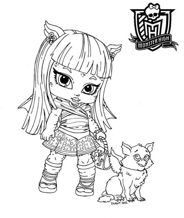 Monster High Coloring Pages Baby Skelita Coloring For Kids 277072 