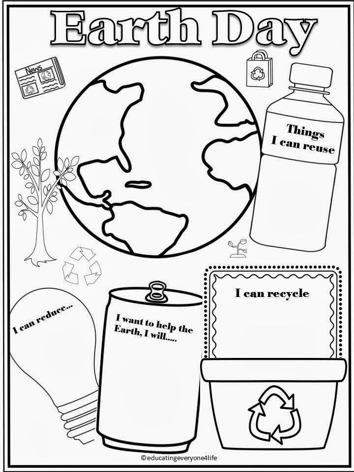 Earth Day Activity Sheets Coloring Home