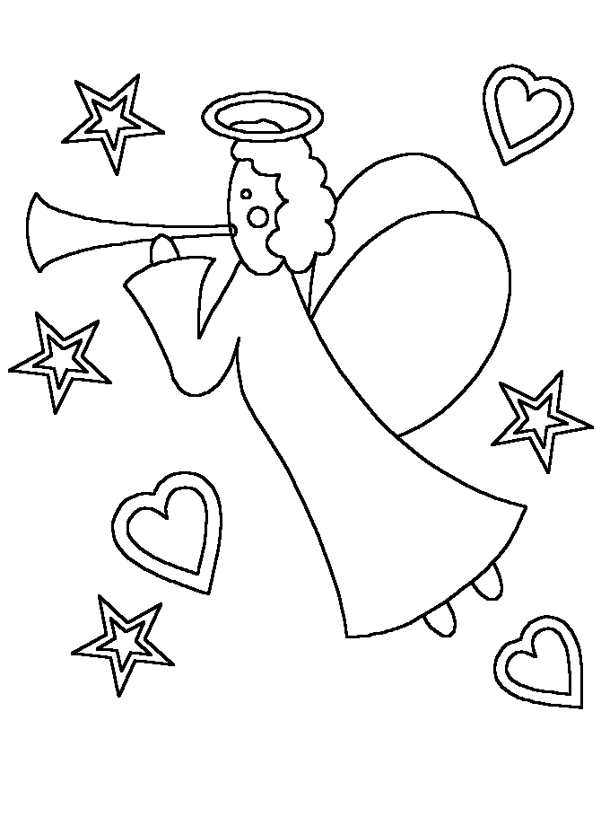 Printable Angels Angel4 Bible Coloring Pages