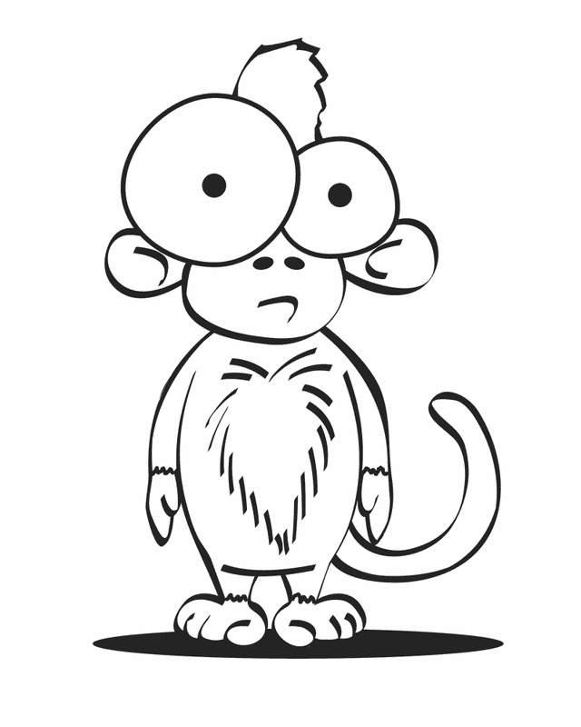 Cartoon Monkeys Coloring Pages Home