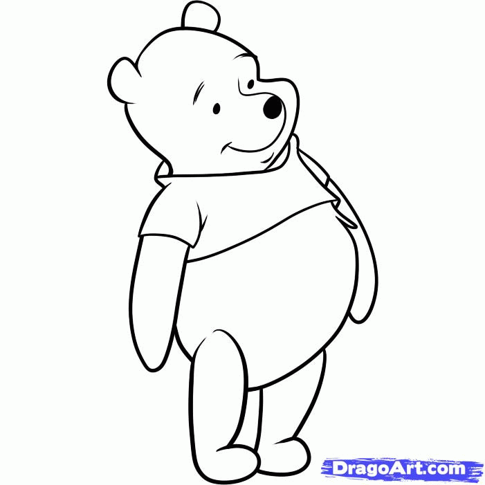 Drawing Of Winnie The Pooh - Coloring Home