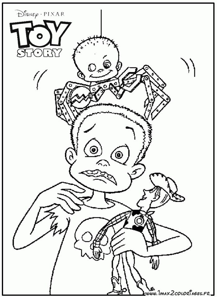 Sid From Toy Story Colouring Pages Coloring Home
