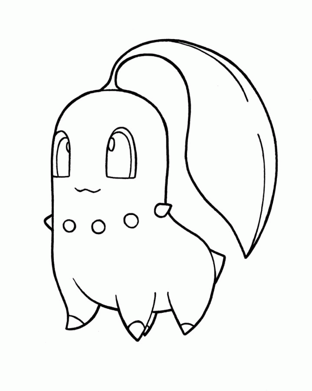 okemon chikorita Colouring Pages (page 2)