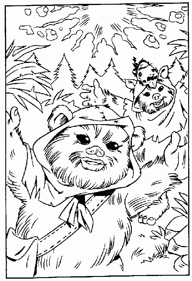 Ewok Coloring Pages Coloring Home
