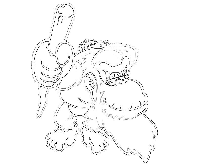 Donkey Kong Country Returns Diddy Kong Hat Coloring Pages