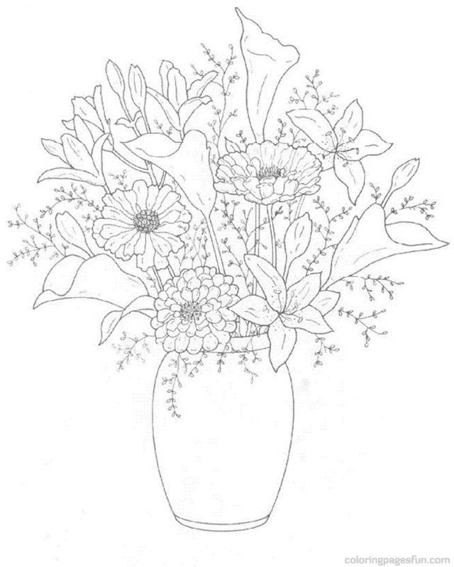 Flower Bouquets Coloring Pages 11 | Free Printable Coloring Pages 