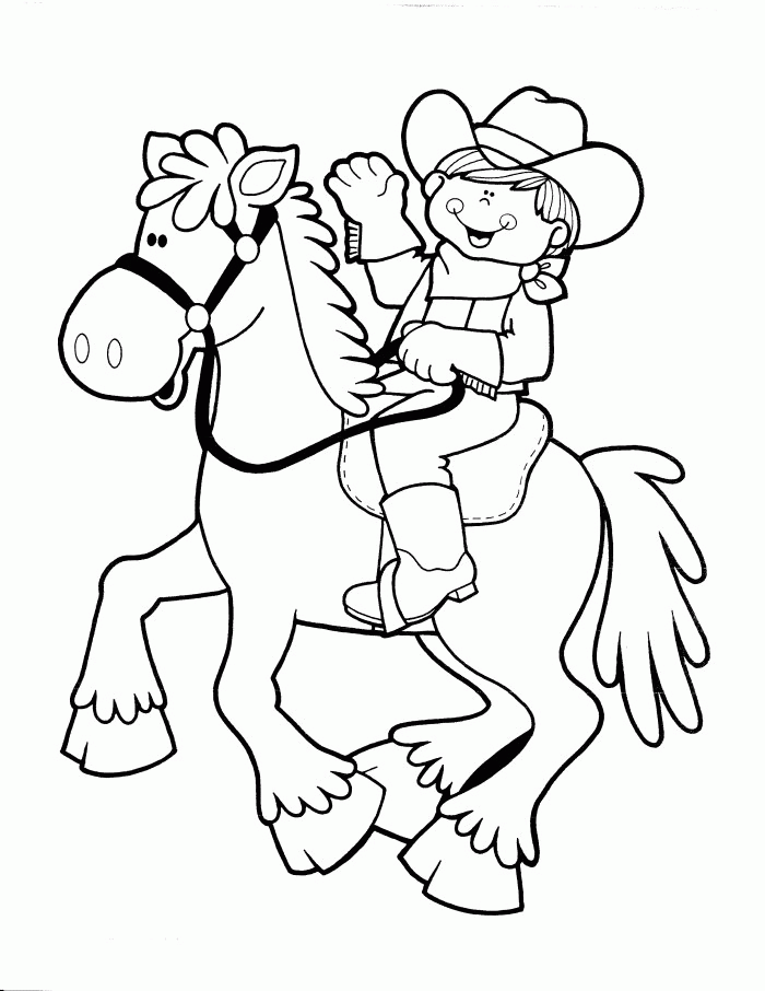 Cowgirl Coloring Page Coloring Home