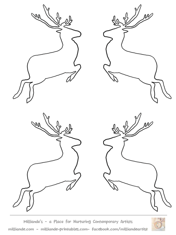 Reindeer Template Printable Coloring Home