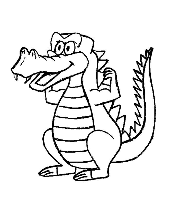 crocodile coloring page animals town color sheet