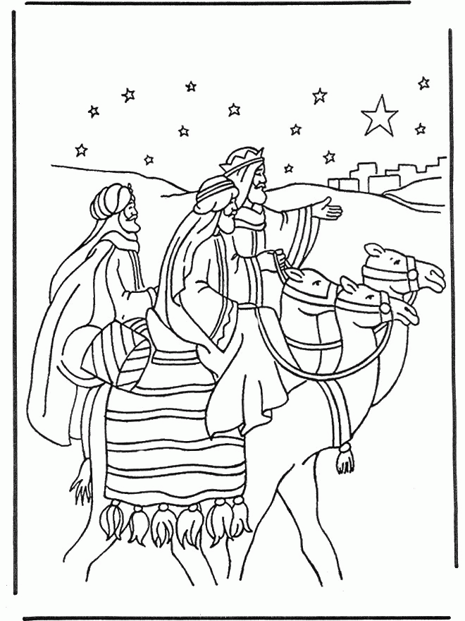 Wise men coloring page | Christmas for the Kids