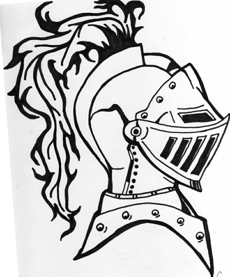 knight coloring page or template. | spring