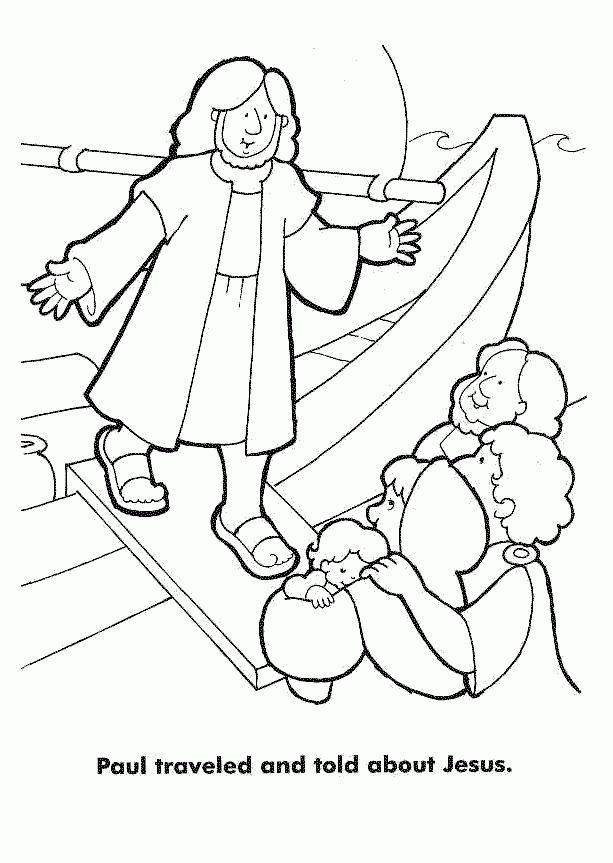 travels of Paul Colouring Pages