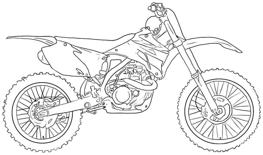 Colouring Pages Transportation Motorcycle Printable For Kids #