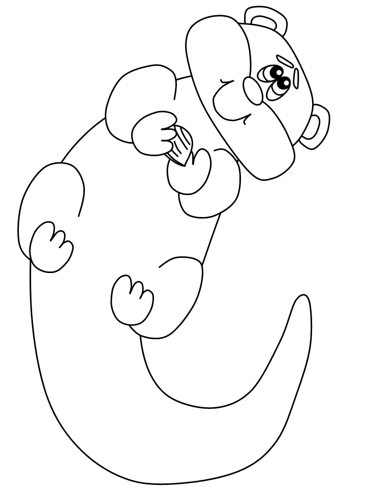 Sea Otter Coloring Pages - Coloring Home