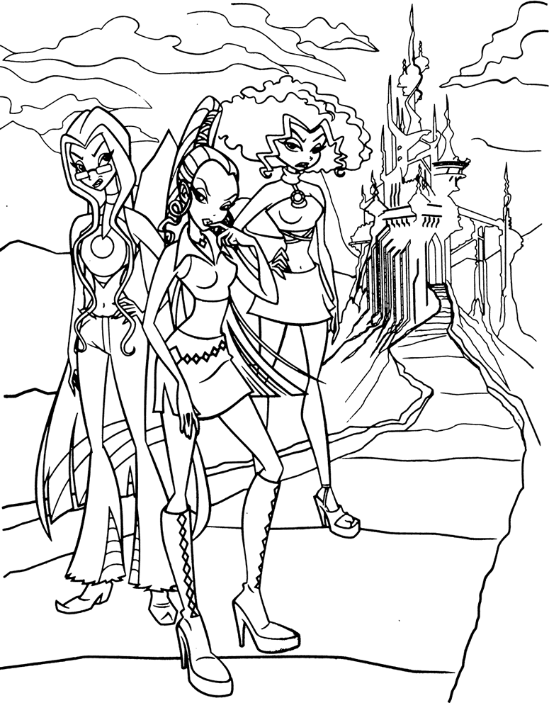 winx club nabu Colouring Pages