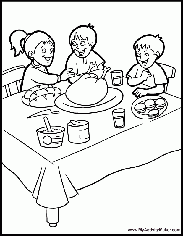 Table Coloring Pages - Coloring Home
