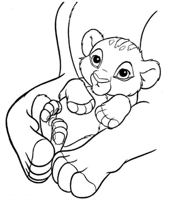 Print Baby Simba The Lion King Coloring Page Or Download