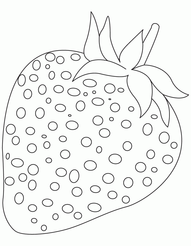 Strawberries Sheet For Preschool Coloring Pages