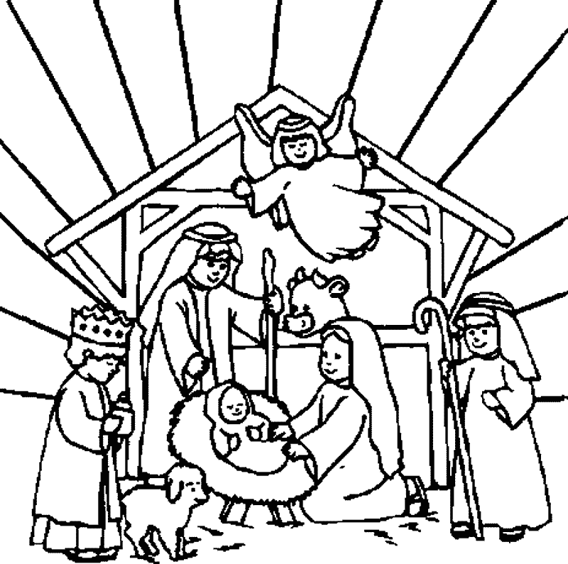 Baby Jesus Manger Coloring Page - Coloring Home
