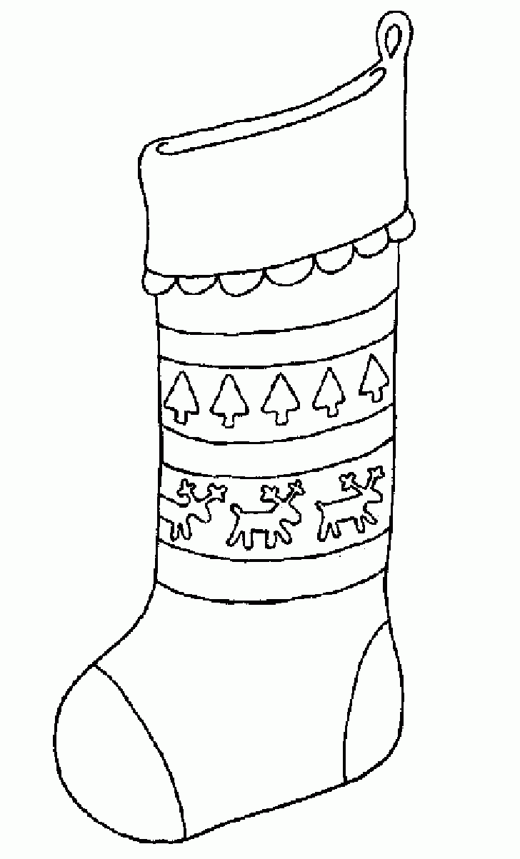 Printable Christmas Stocking Coloring Pages Coloring Home