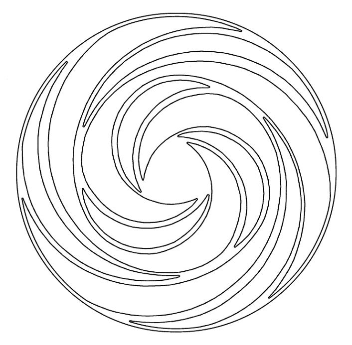 Swirl Mandala Coloring Pages - Circle Swirls Coloring - Clip Art ...