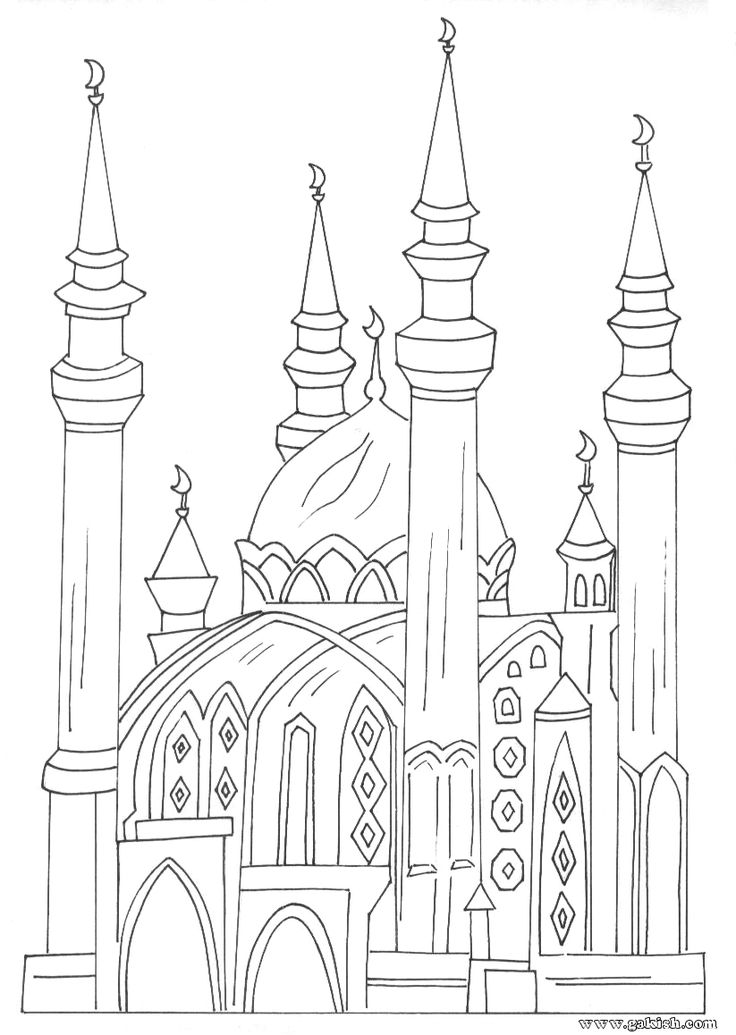 Mosque #31 (Buildings and Architecture) – Printable coloring pages