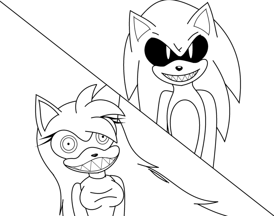 Sonic EXE Coloring Pages Coloring Home