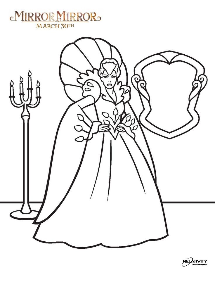 Put some snazz into the Mirror Mirror coloring pages! | Hand ...