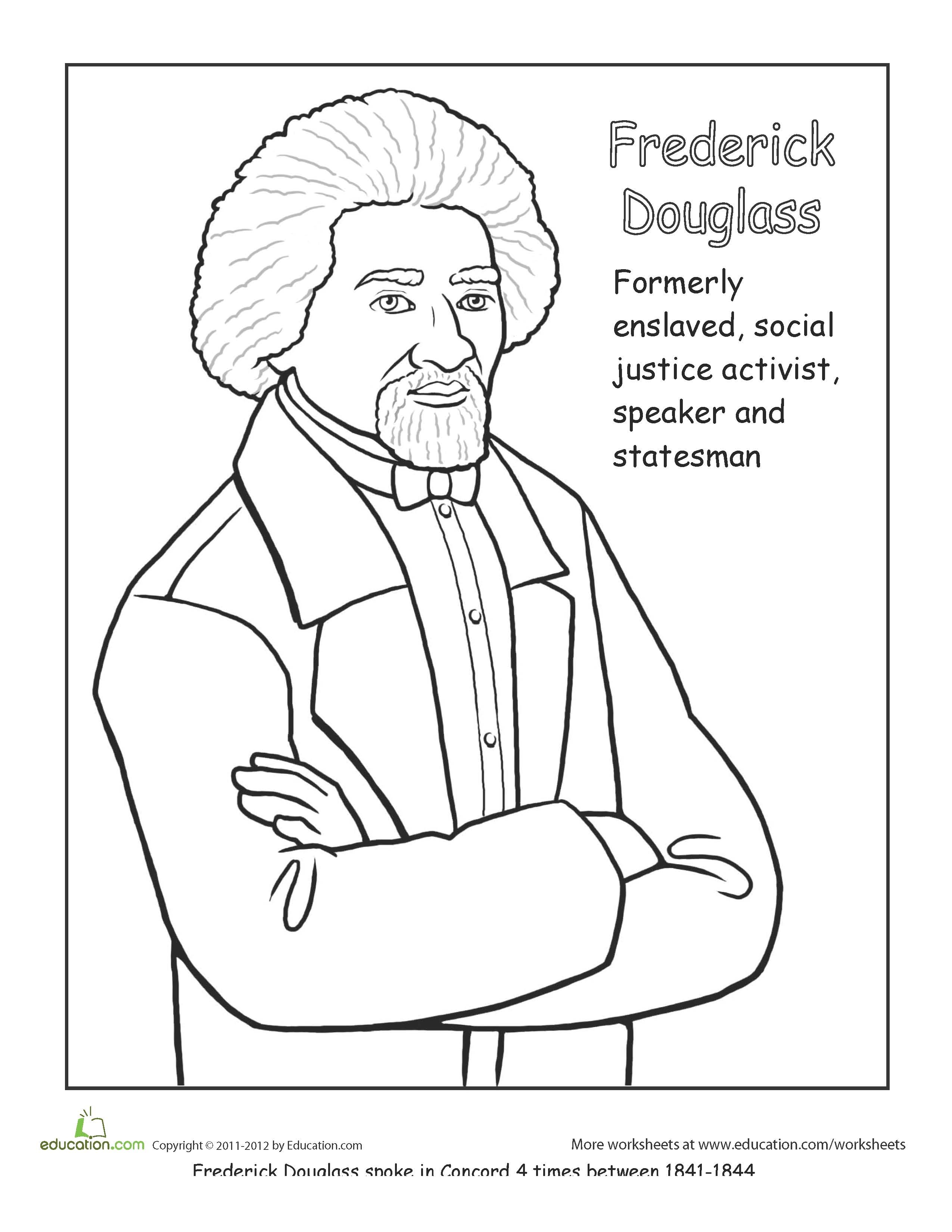 Free Printable Worksheets On Frederick Douglass