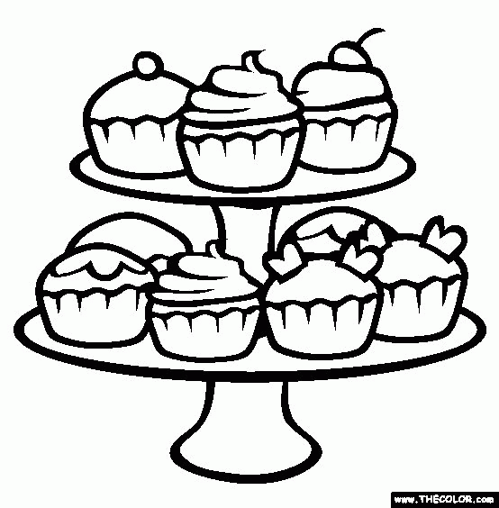Muffins coloring page