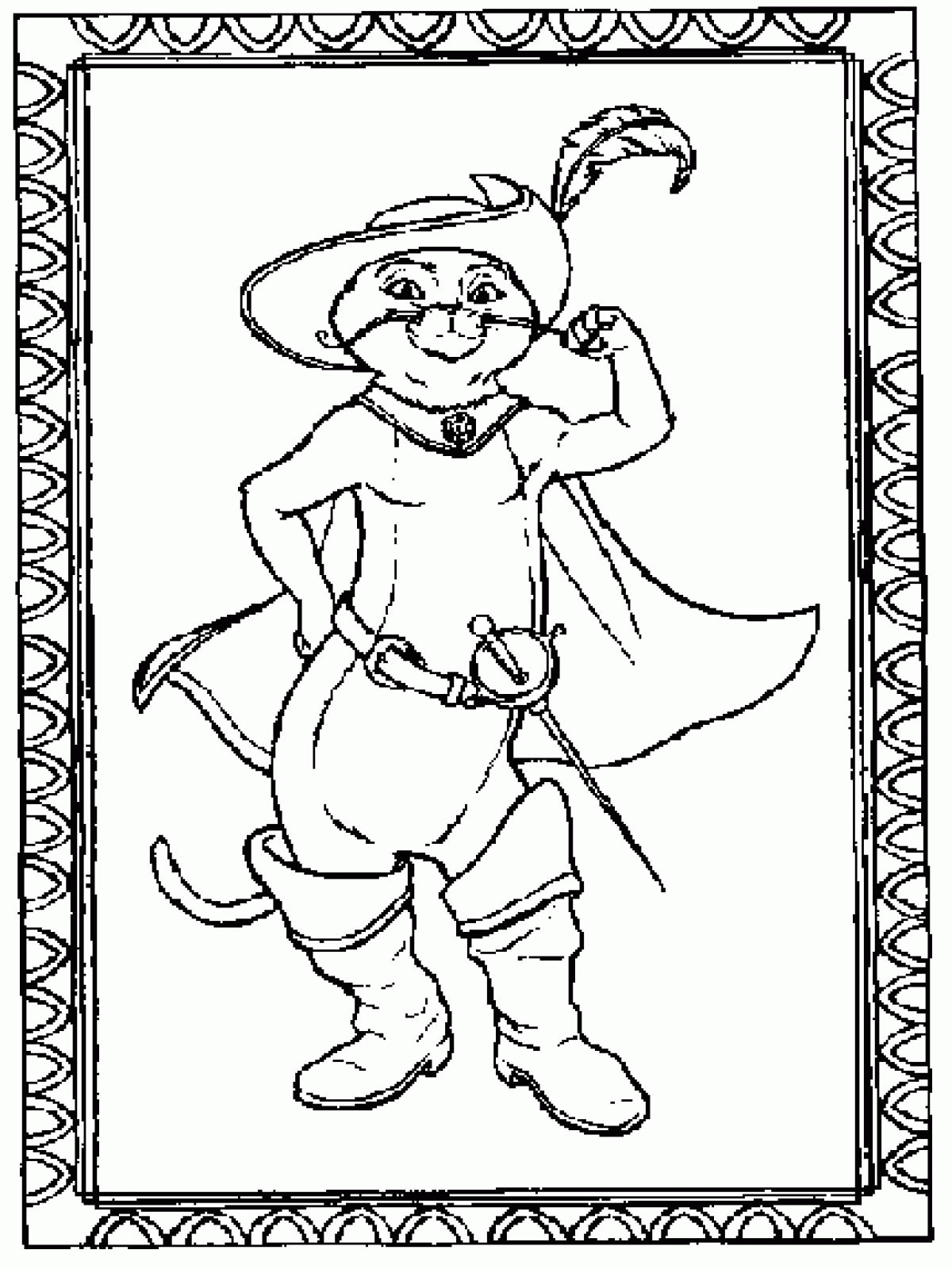 Puss In Boots Coloring Page Coloring Home