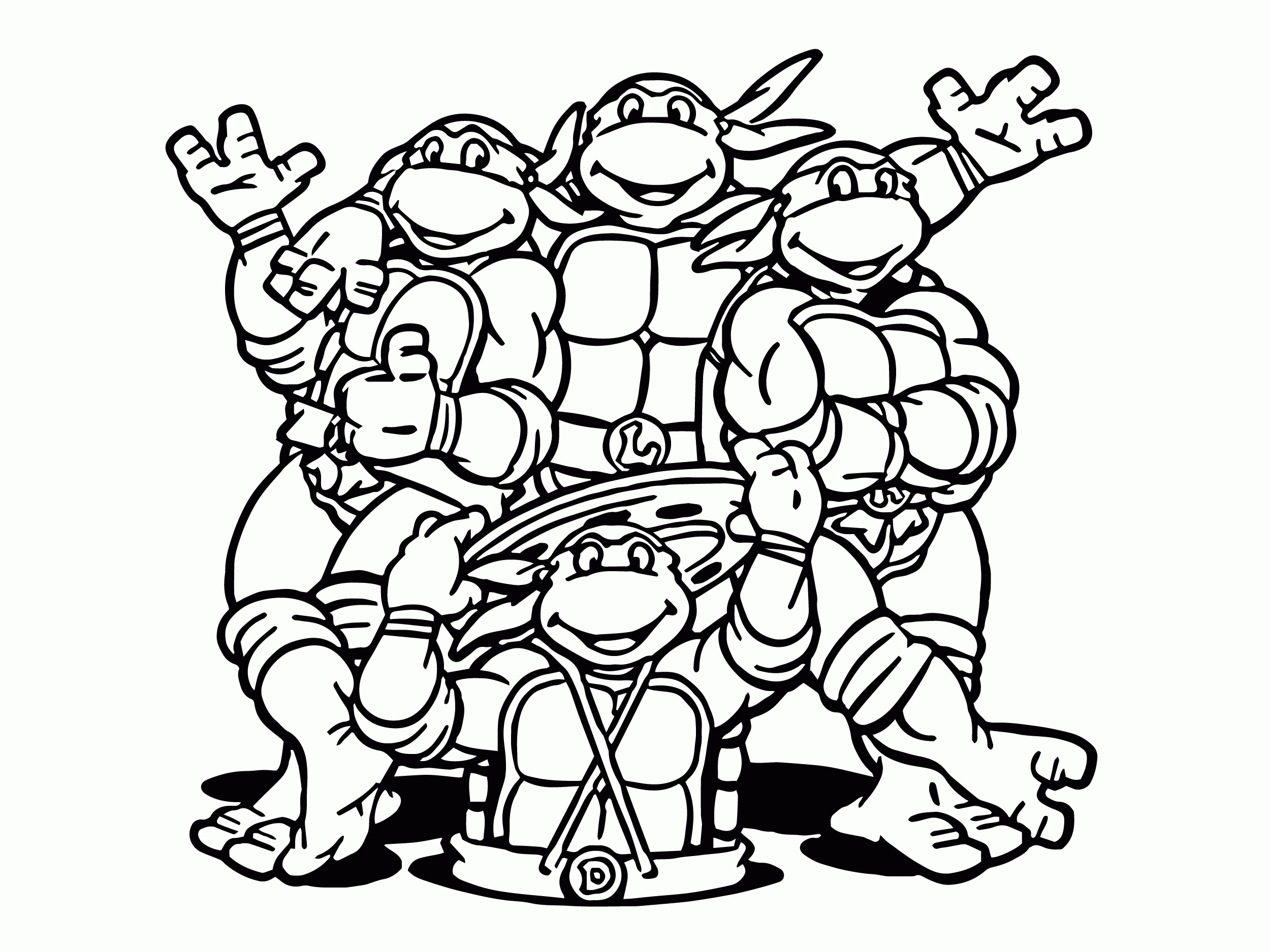 coloring turtles ninja teenage mutant printable turtle sheets popular