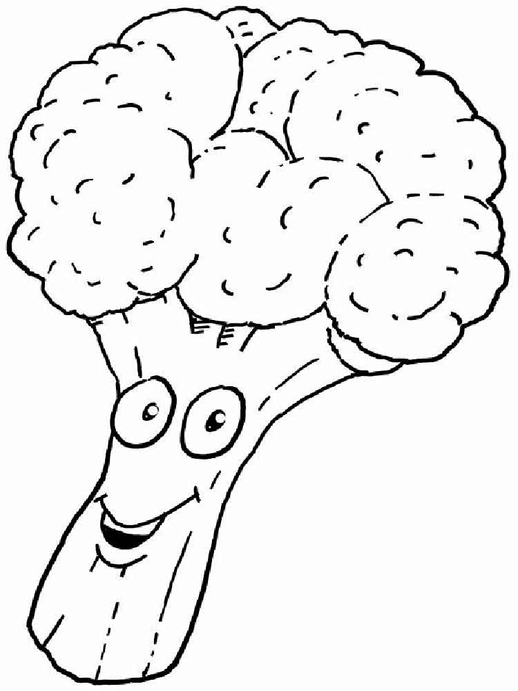 Broccoli coloring pages. Download and print Broccoli coloring pages