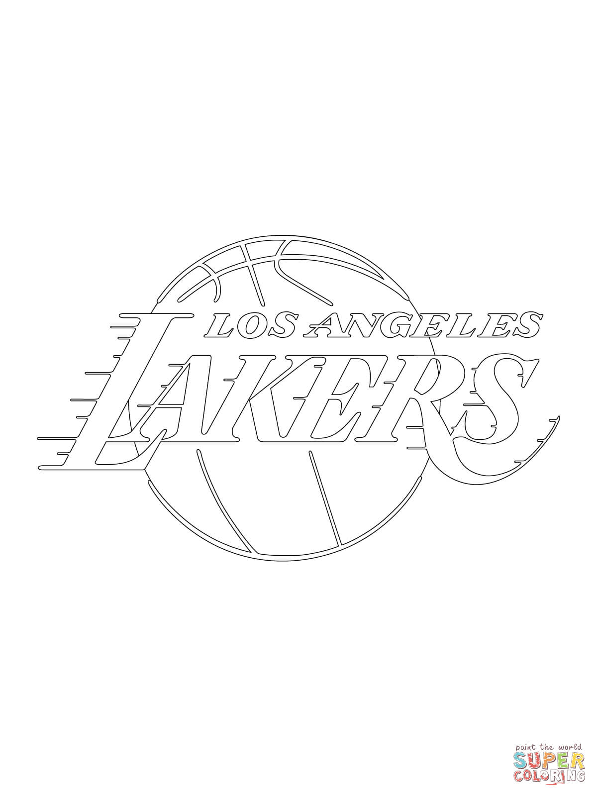Los Angeles Lakers Logo coloring page
