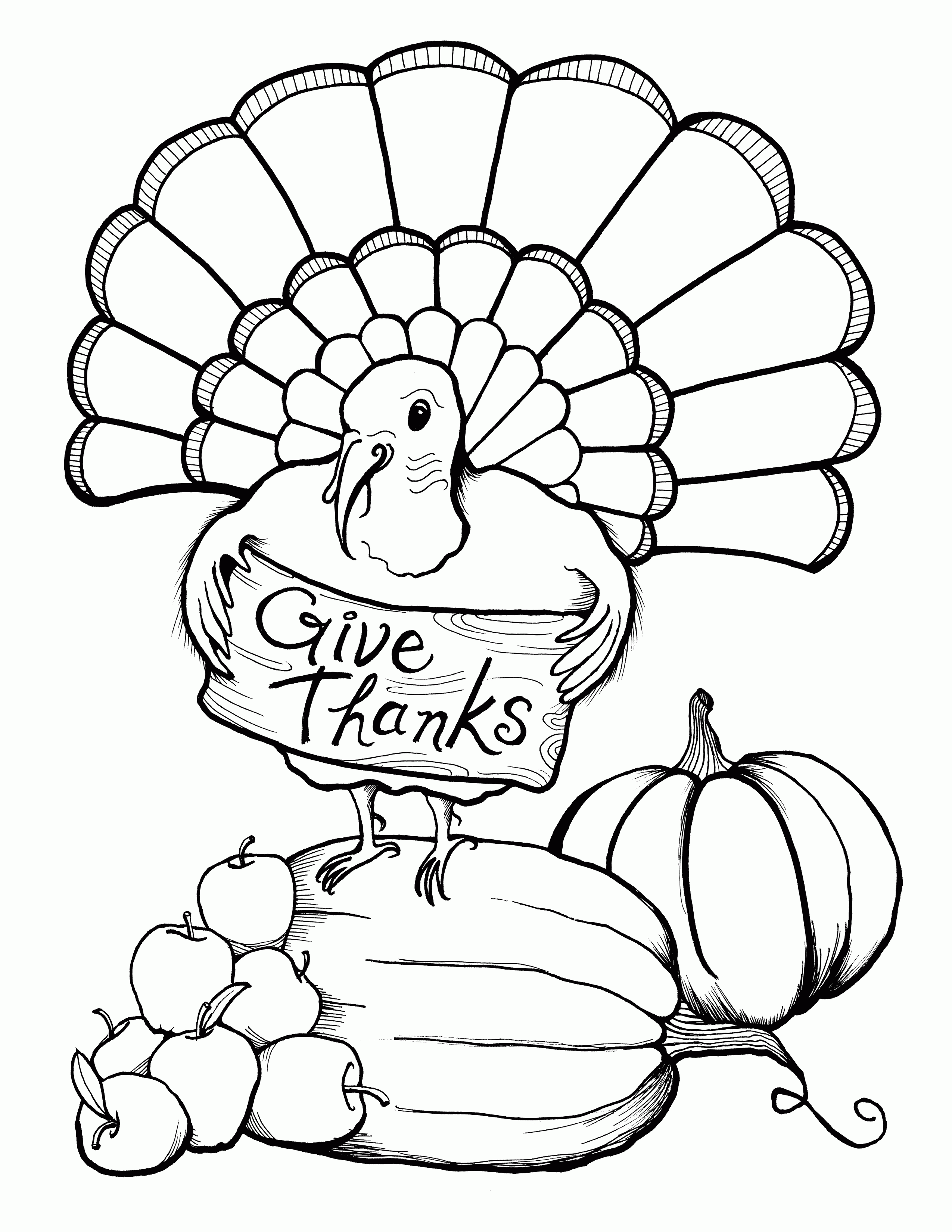 Thanksgiving Preschool Coloring Pages   Coloring Home