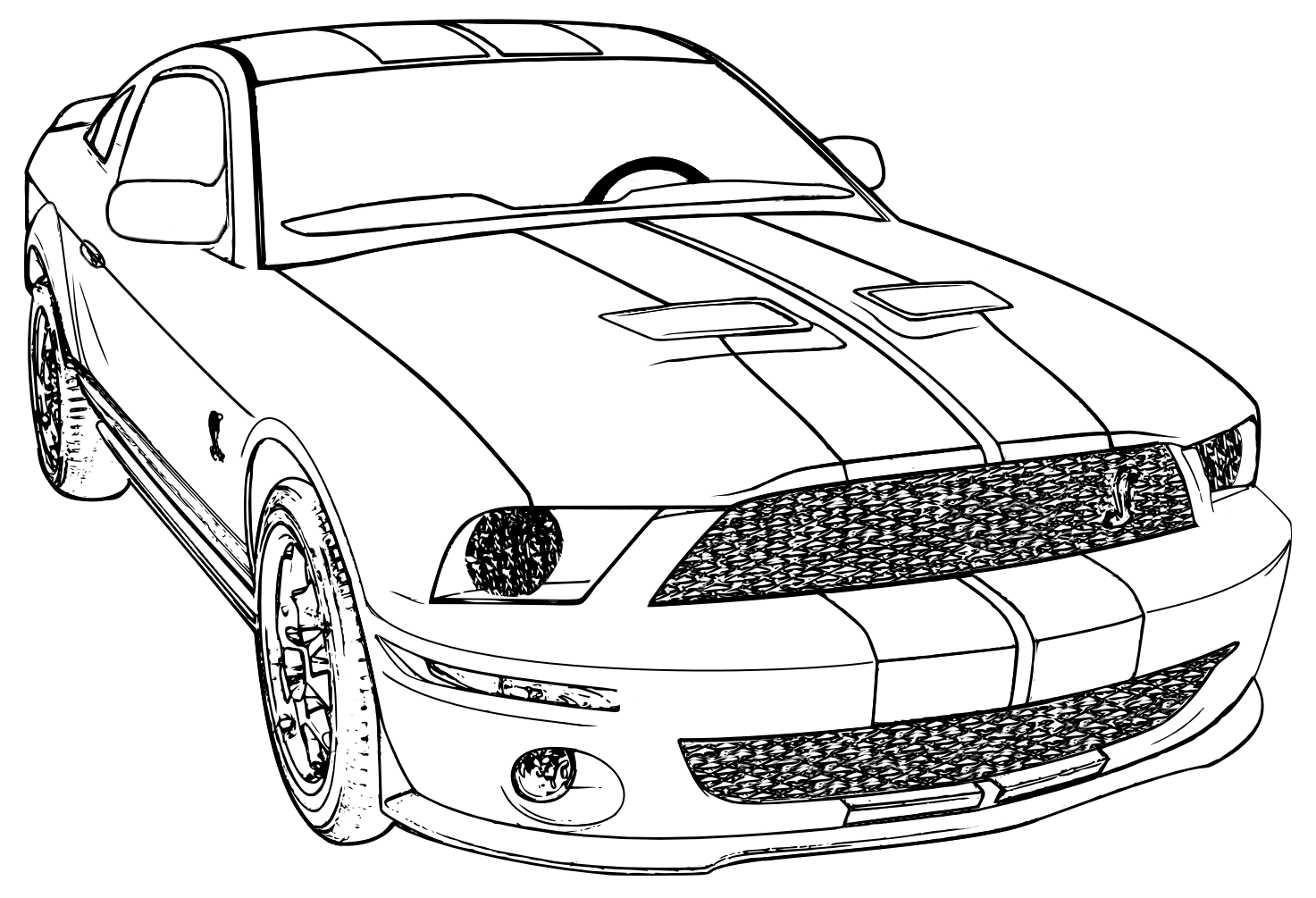 Printable Mustang Car Coloring Pages - High Quality Coloring Pages