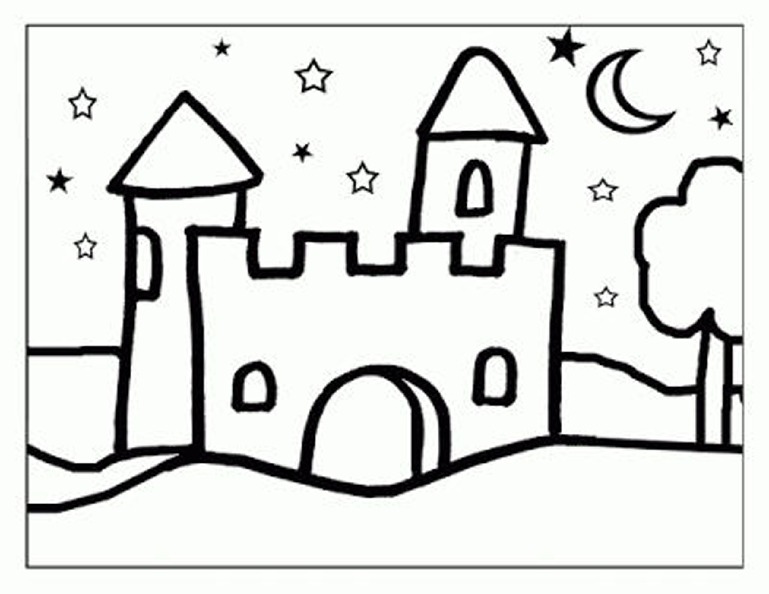 free coloring pages for boys castle - Printable Kids Colouring Pages