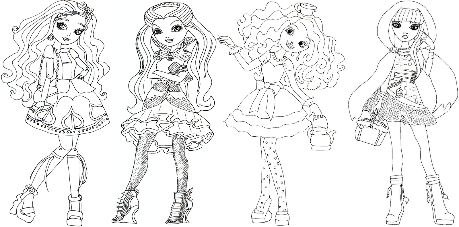 Ever After High coloring pages to download and print for free