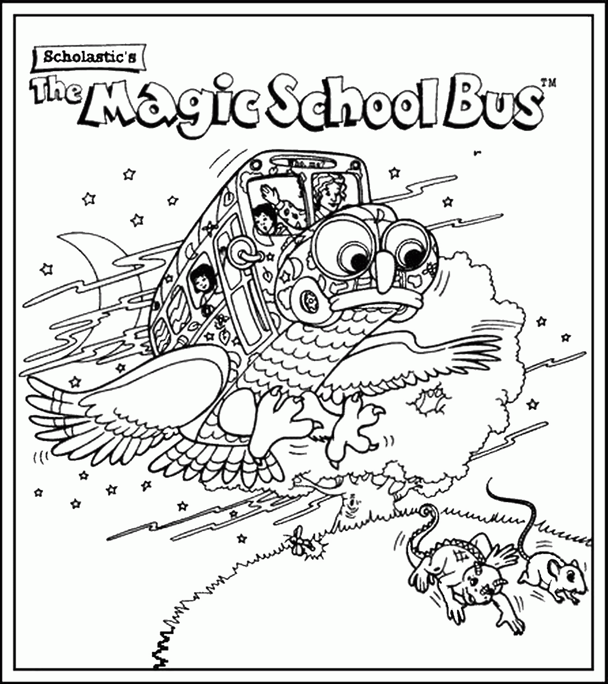 Magic School Bus Coloring - Coloring Pages for Kids and for Adults