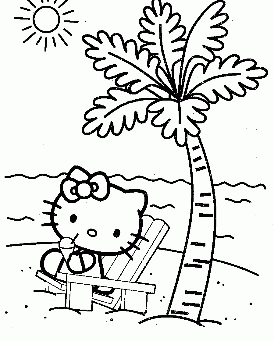Beach For Kids - Coloring Pages for Kids and for Adults