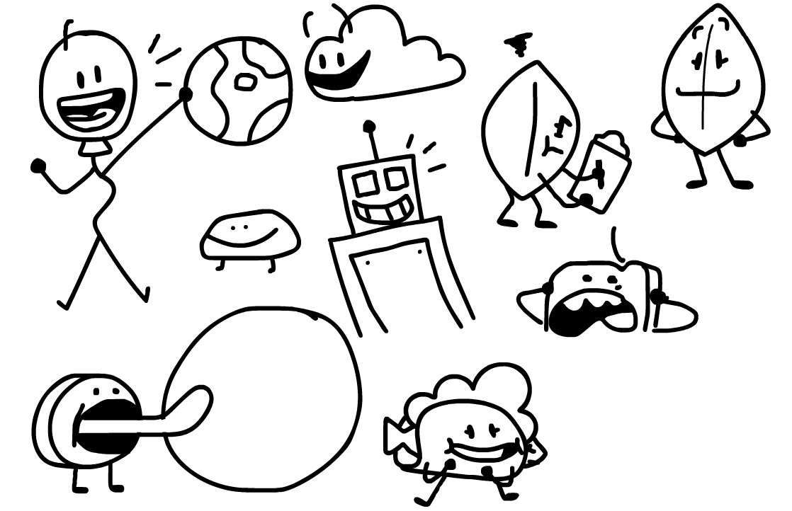 bfb doodles - [mostly beepers! oh ...