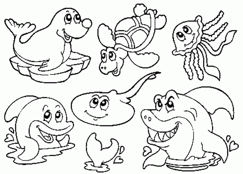 Free Ocean Animals Coloring Pages - High Quality Coloring Pages