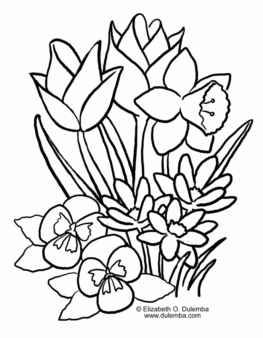 Spring Flower Coloring Page Coloring Pages Coloring Pages For Kids ...