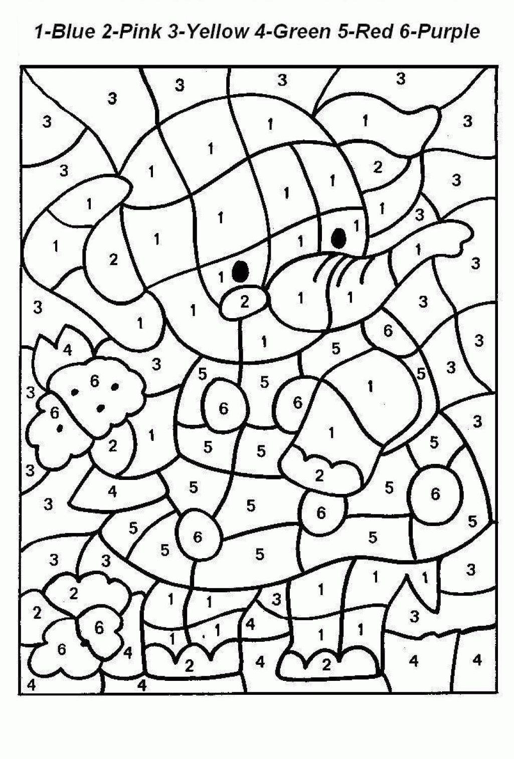 Free Printable Color Number Code Coloring Pages For Kids Color By ...