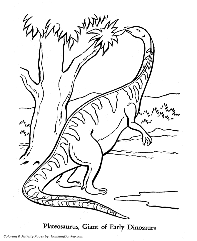 Dinosaur Coloring Pages | Printable Plateosaurus coloring page ...