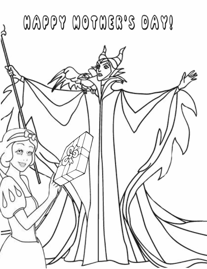 Maleficent Mothers Day Gift Coloring Page | H & M Coloring Pages